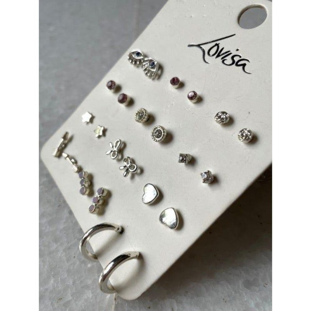 Lovisa Earrings Set, Studs, 12 Pair Set